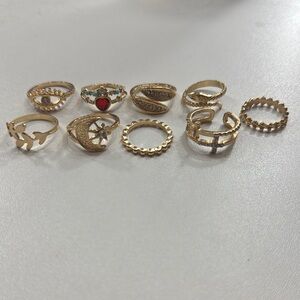 Gold-Tone Women's Ring Set